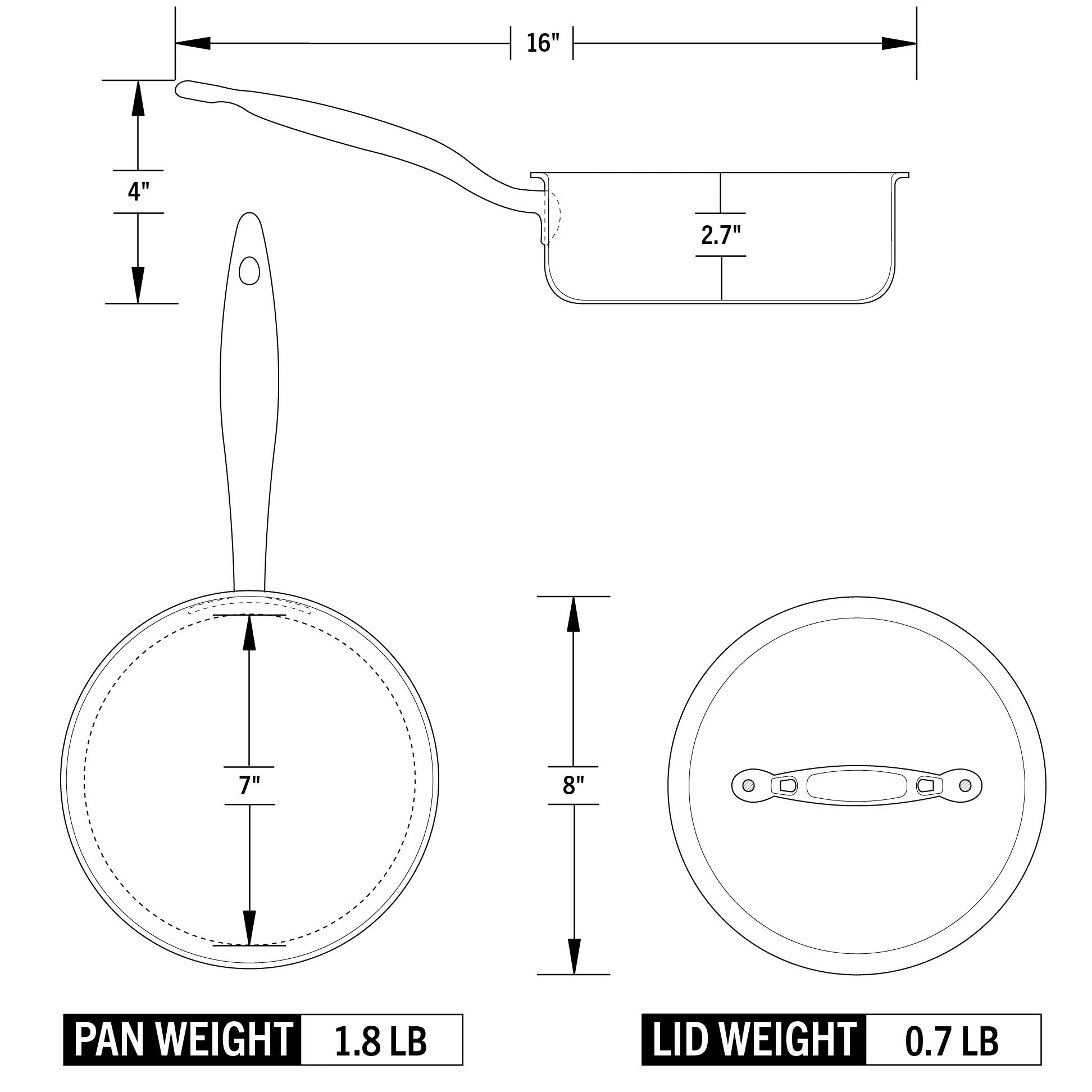 Titanium Series 2 Quart Saucepan with Lid - Image 4