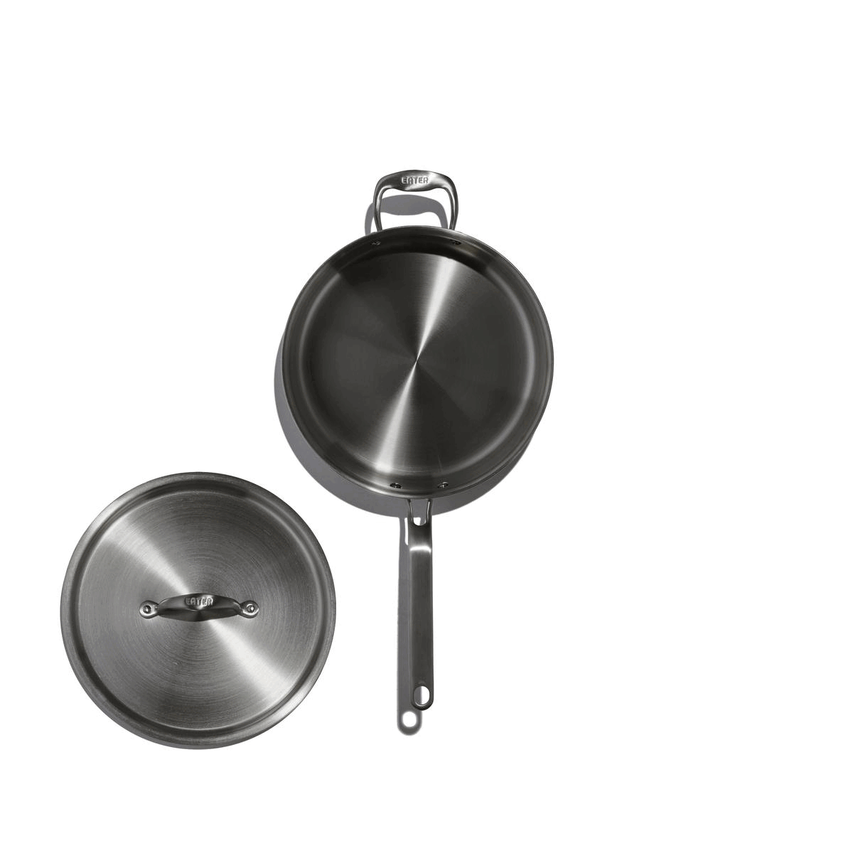 Eater x Heritage Steel 4 Quart Sauté Pan with Lid - Image 3