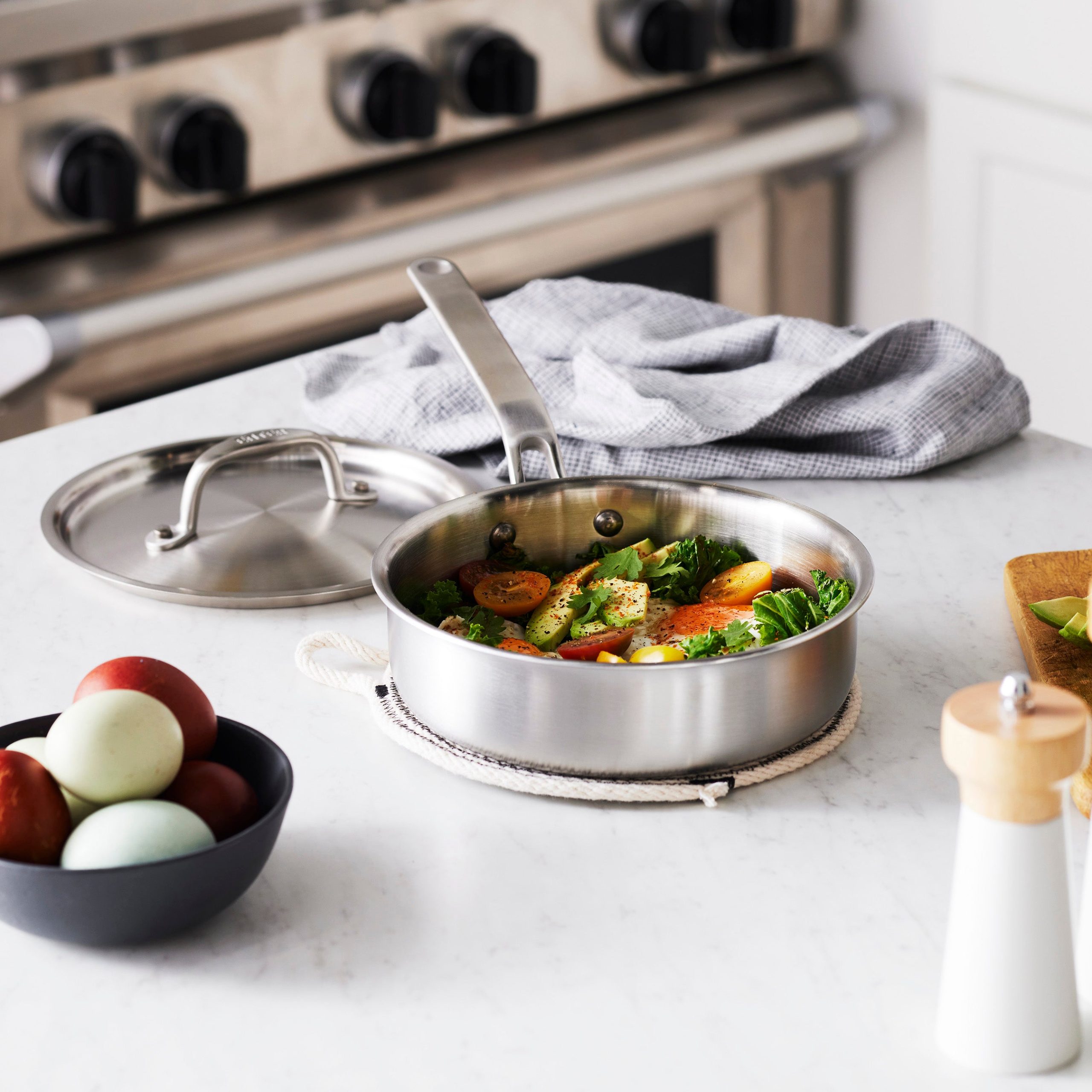 Eater x Heritage Steel 1.5 Quart Mini Sauté with Lid - Image 4
