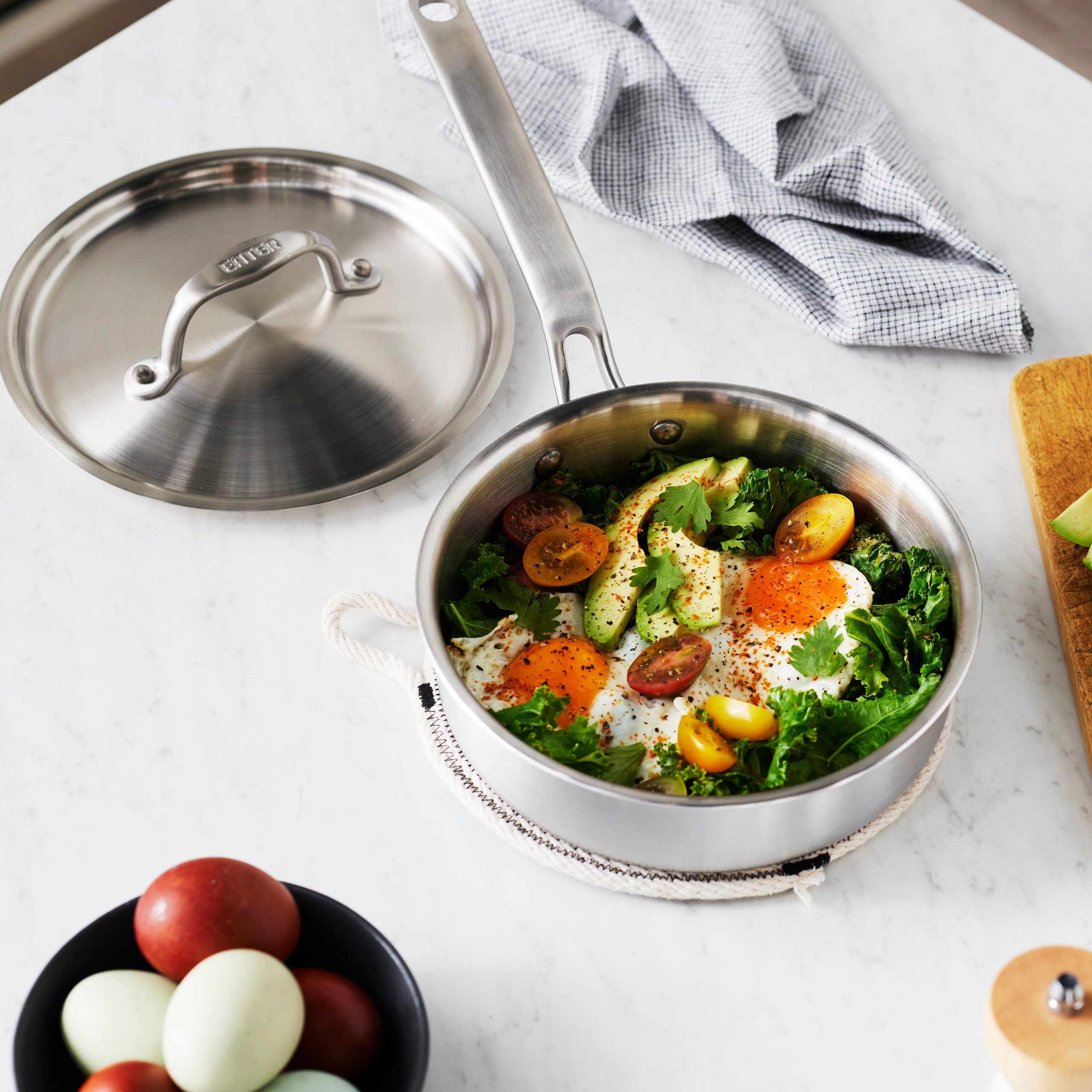 Eater x Heritage Steel 1.5 Quart Mini Sauté with Lid - Image 2