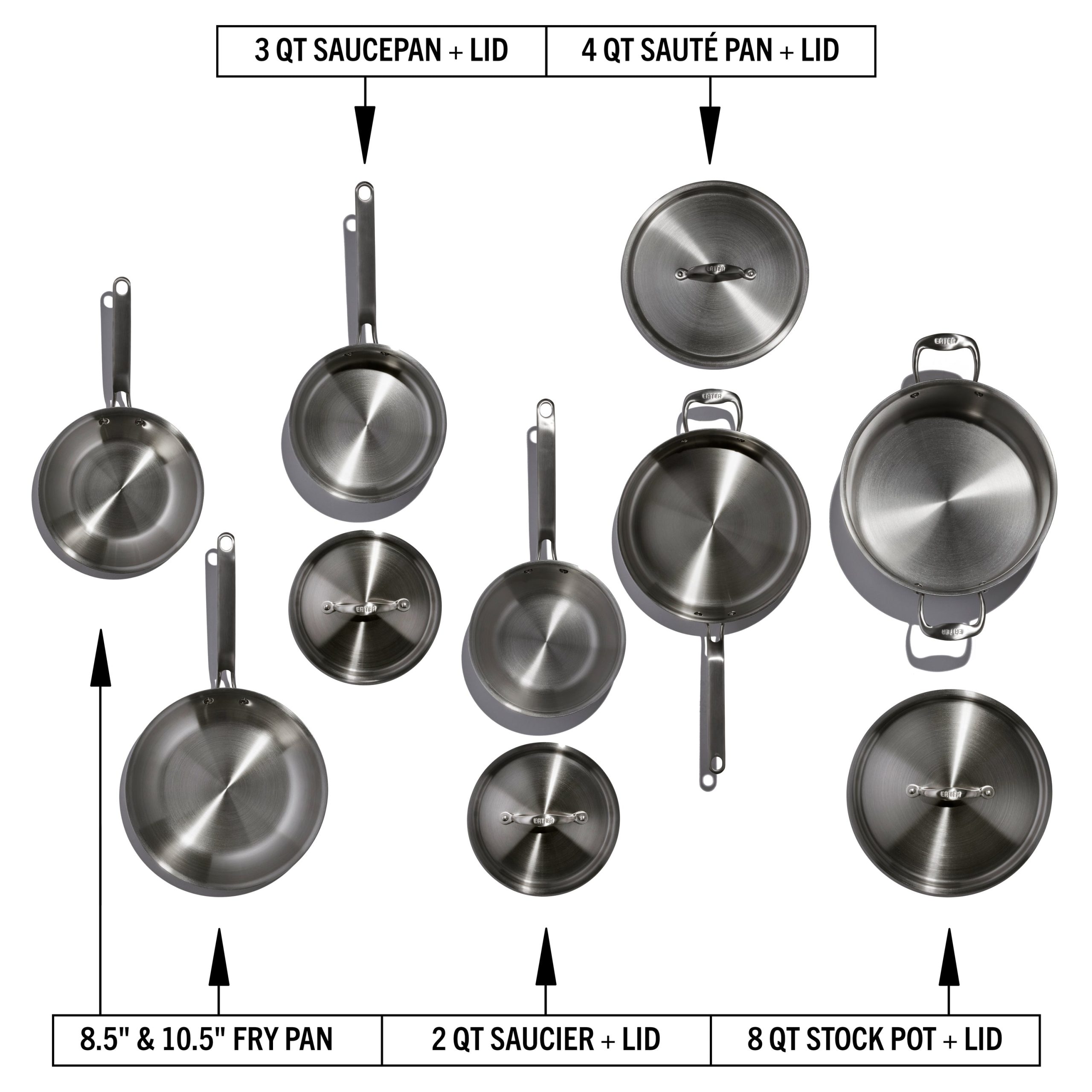 Eater x Heritage Steel 10 Piece Cookware Set - Image 5