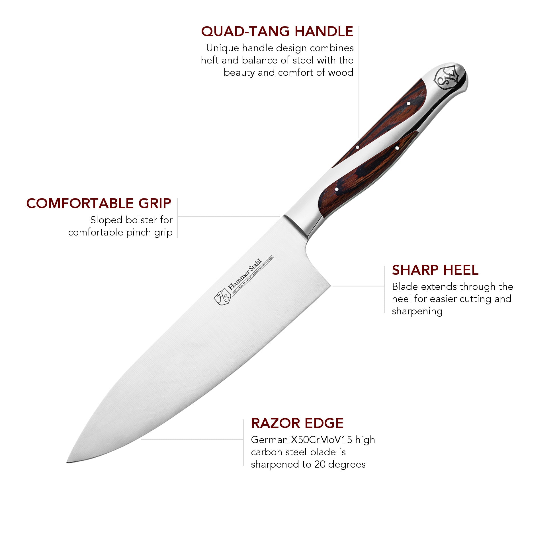 Hammer Stahl 6 Chef Knife - Image 3